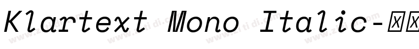 Klartext Mono Italic字体转换